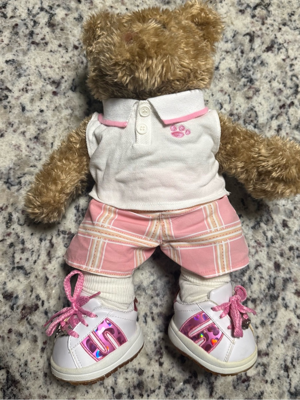 Build-A-Bear Read Teddy - Tennis outfit includes undies and Skechers!